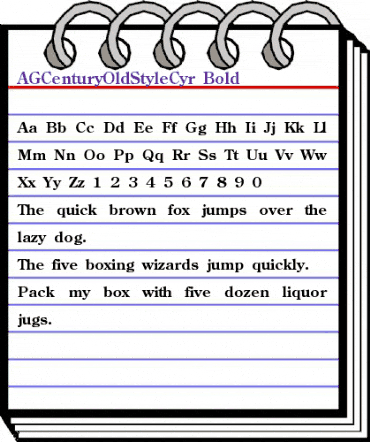 AGCenturyOldStyleCyr Bold animated font preview AGCenturyOldStyleCyr Bold animated font preview