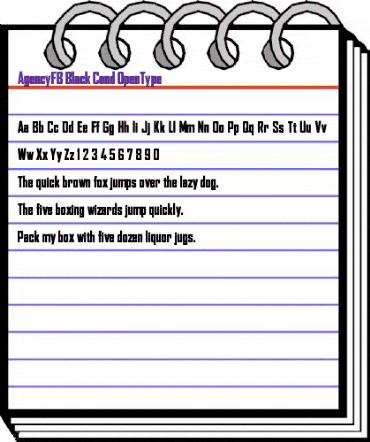 AgencyFB Black Cond Regular animated font preview AgencyFB Black Cond Regular animated font preview