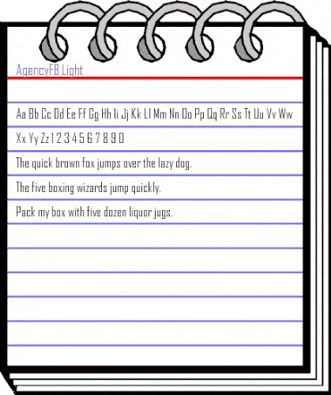 AgencyFB Light Regular animated font preview AgencyFB Light Regular animated font preview