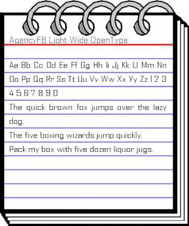 AgencyFB Light Wide Regular animated font preview AgencyFB Light Wide Regular animated font preview