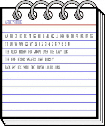 AgencyGothic Regular animated font preview AgencyGothic Regular animated font preview