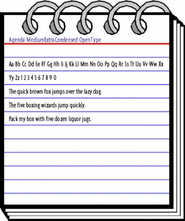 Agenda MediumExtraCondensed animated font preview