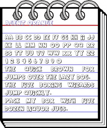 Agent Orange Regular animated font preview
