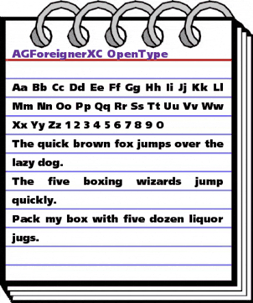 AGForeignerXC Regular animated font preview AGForeignerXC Regular animated font preview