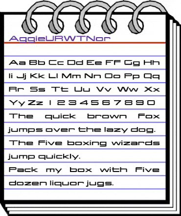AggieURWTNor Regular animated font preview AggieURWTNor Regular animated font preview