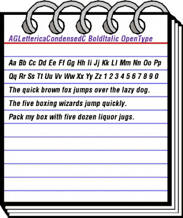 AGLettericaCondensedC Bold Italic animated font preview AGLettericaCondensedC Bold Italic animated font preview