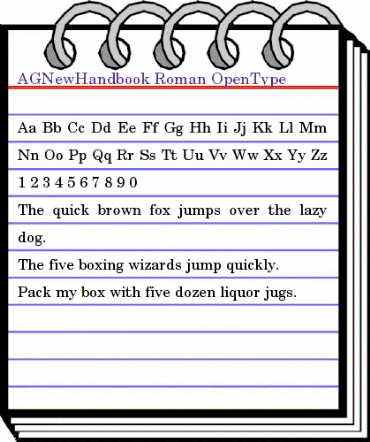 AGNewHandbook Regular animated font preview AGNewHandbook Regular animated font preview