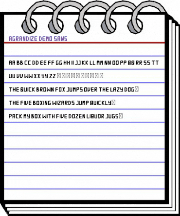 Agrandize Demo Sans Regular animated font preview Agrandize Demo Sans Regular animated font preview