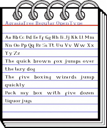 Agrasia Free Regular animated font preview Agrasia Free Regular animated font preview