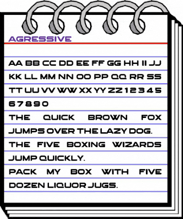 AGRESSIVE Bold animated font preview