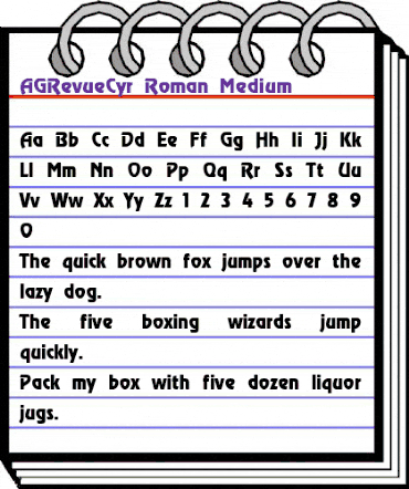 AGRevueCyr-Roman Medium animated font preview AGRevueCyr-Roman Medium animated font preview