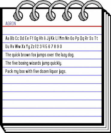 AGRON Regular animated font preview AGRON Regular animated font preview