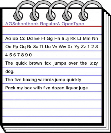 AG Schoolbook Regular A animated font preview AG Schoolbook Regular A animated font preview
