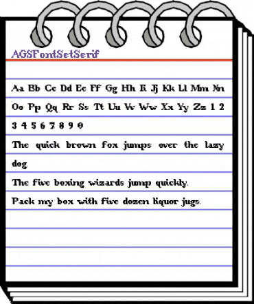 AGSFontSetSerif Medium animated font preview AGSFontSetSerif Medium animated font preview