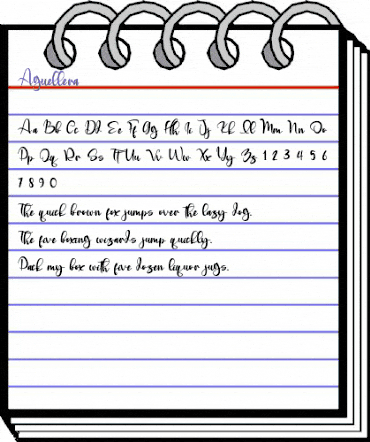 Aguellera Regular animated font preview