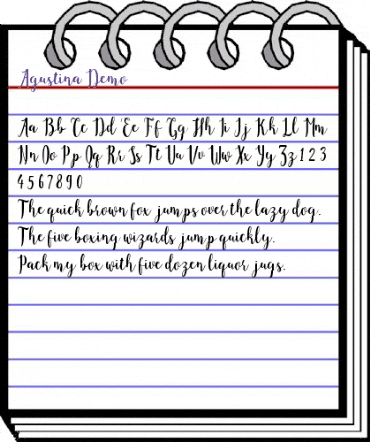 Agustina Regular animated font preview Agustina Regular animated font preview