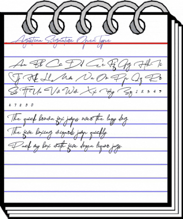 Agustina-Signature Signature animated font preview