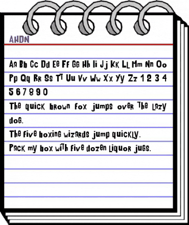 AHDN Regular animated font preview