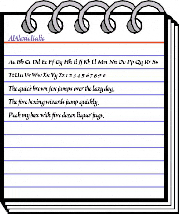 AIAlexiaItalic Italic animated font preview AIAlexiaItalic Italic animated font preview