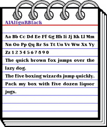 AIAlign Regular animated font preview