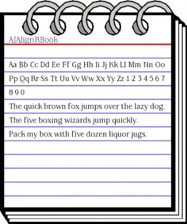 AIAlign Regular animated font preview