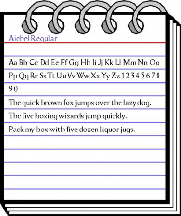 Aichel Regular animated font preview