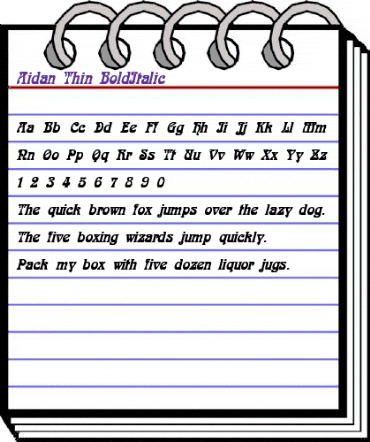 Aidan Thin BoldItalic animated font preview Aidan Thin BoldItalic animated font preview