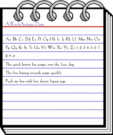 AIKochAntiqua-Demi Demi animated font preview AIKochAntiqua-Demi Demi animated font preview