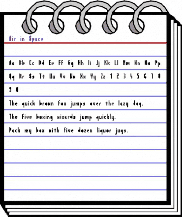 Air in Space Regular animated font preview