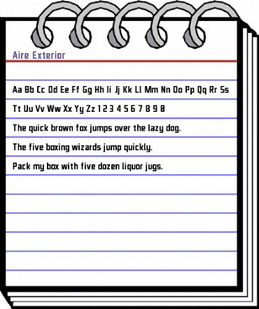 Aire Exterior Regular animated font preview Aire Exterior Regular animated font preview