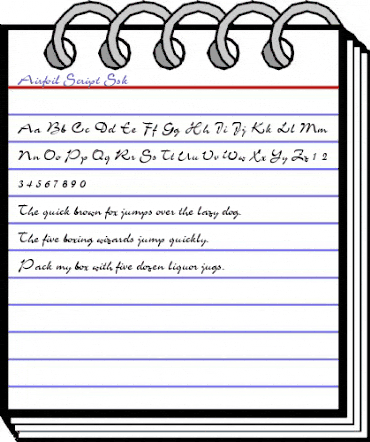 Airfoil Script Ssk Regular animated font preview