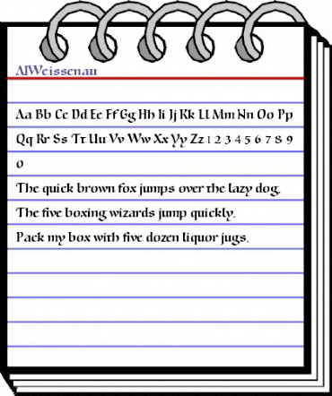 AIWeissenau Regular animated font preview