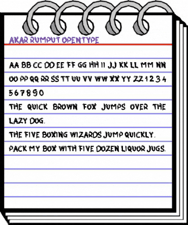 a Akar Rumput Regular animated font preview