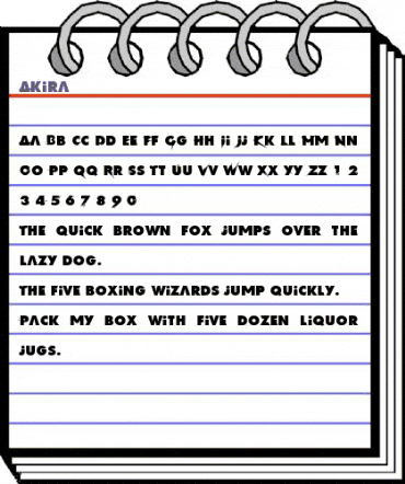 Akira Regular animated font preview