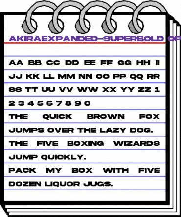 Akira Expanded Super Bold animated font preview Akira Expanded Super Bold animated font preview