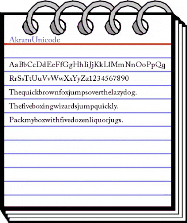 Akram Unicode Regular animated font preview Akram Unicode Regular animated font preview