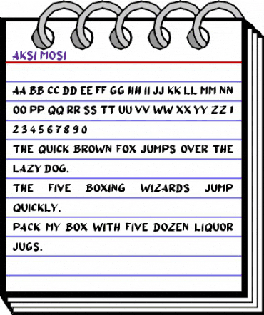 a Aksi Mosi Regular animated font preview a Aksi Mosi Regular animated font preview