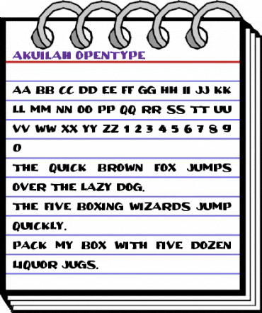 a Akuilah Regular animated font preview a Akuilah Regular animated font preview