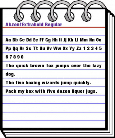 AkzentExtrabold Regular animated font preview AkzentExtrabold Regular animated font preview