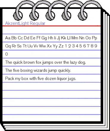 AkzentLight Regular animated font preview