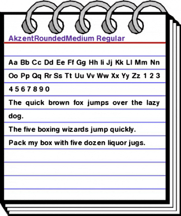 AkzentRoundedMedium Regular animated font preview AkzentRoundedMedium Regular animated font preview