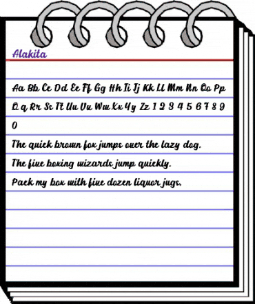 Alakita Regular animated font preview Alakita Regular animated font preview
