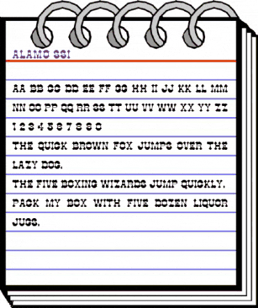 Alamo SSi Regular animated font preview