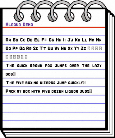 Alaqua Demo Regular animated font preview Alaqua Demo Regular animated font preview
