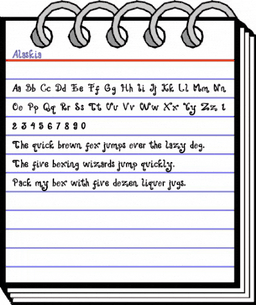 Alaskia Regular animated font preview