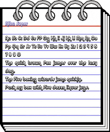 Alba Super Regular animated font preview Alba Super Regular animated font preview