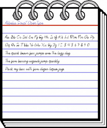 Albelia Script animated font preview