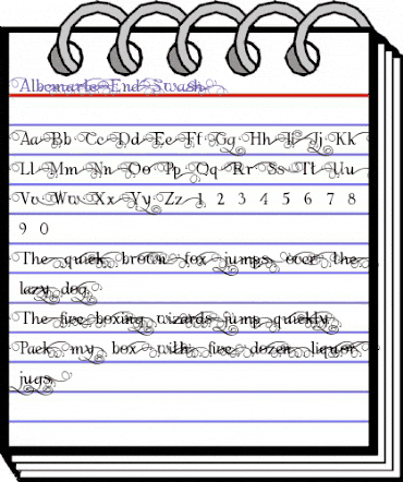 Albemarle End Swash Regular animated font preview Albemarle End Swash Regular animated font preview