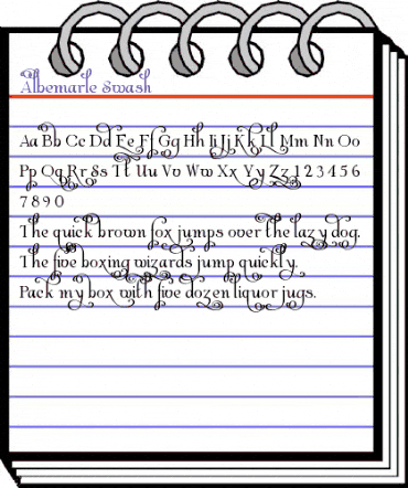 Albemarle Swash Regular animated font preview Albemarle Swash Regular animated font preview