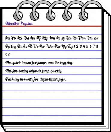 Albertiny Personal Use Regular animated font preview